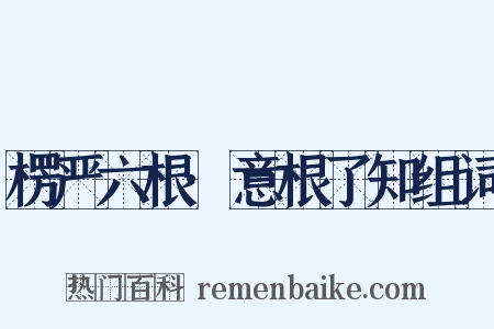 楞严六根·意根了知组词是什么意思的图片